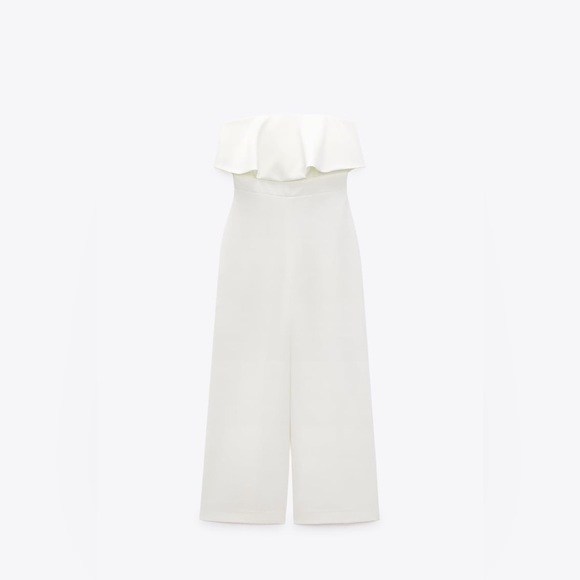 NWT ZARA STRAIGHT NECK CAPE JUMPSUIT - Picture 6 of 8